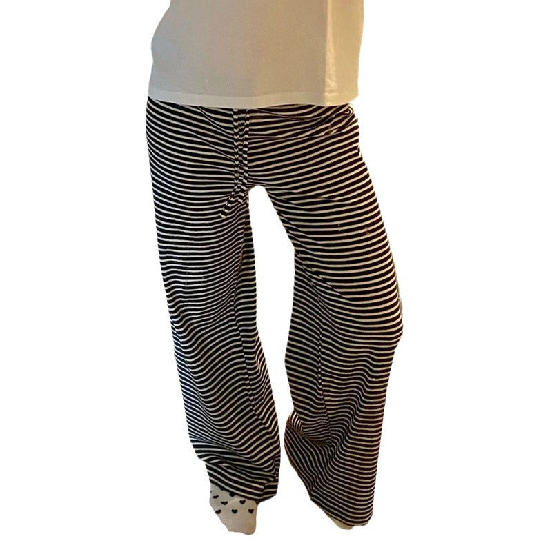 Damen nan leichte Jersey Loungehose mit Tunnelzug und weitem Bein EB