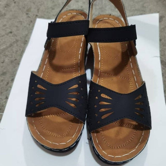 Damen komfortable Sandalen mit atmungsaktiver Oberflächenstruktur EB