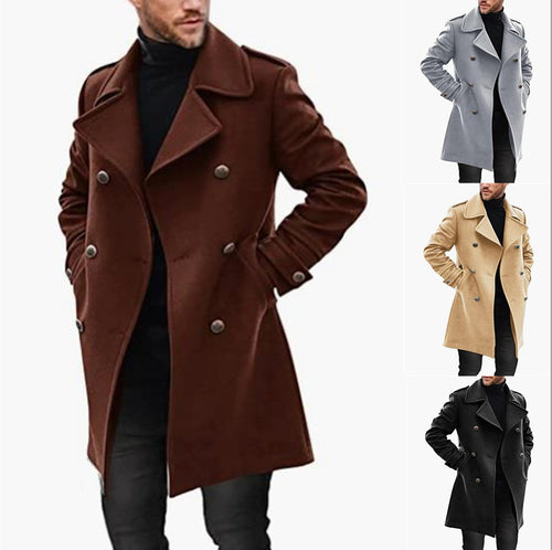 Herren eleganter Trenchcoat mit modernem Schnitt und praktischen Details EB