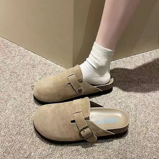 Damen Clogs mit modischen Riemen und rutschfester Sohle EB
