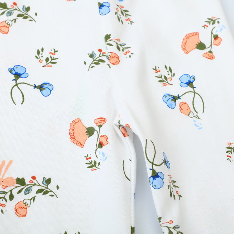 Mädchen Leggings mit floralem Muster EB