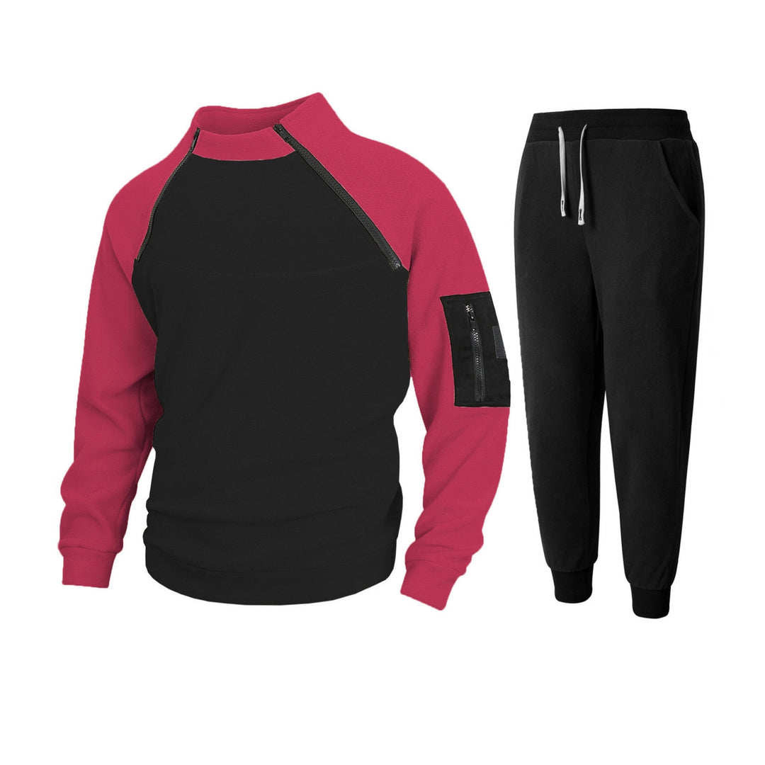 Herren Sportliches Oberteil mit funktionalem Reißverschluss und komfortabler Jogginghose EB