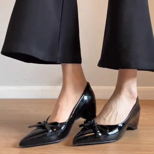 Damen elegante Slingback-Pumps mit feinem Riemchen und komfortablem Blockabsatz EB