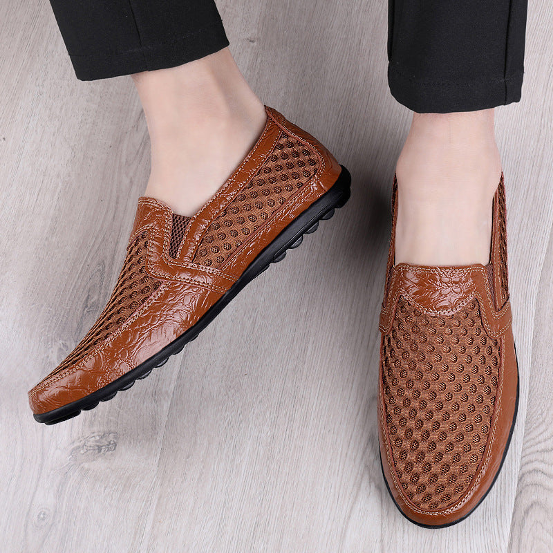 Herren Bequeme und atmungsaktive Slippers mit perforiertem Obermaterial EB