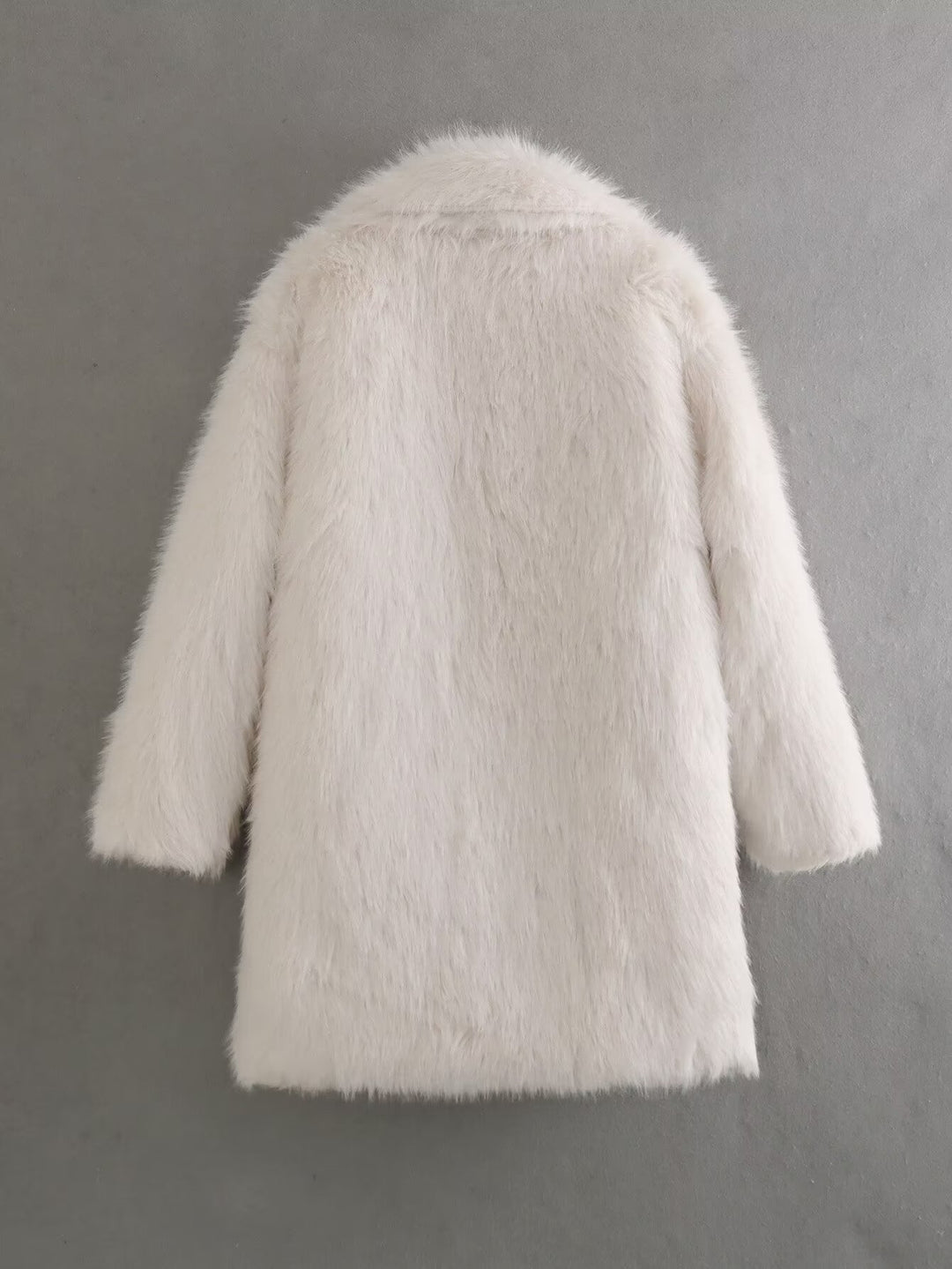 Damen Fleece-Mantel mit doppeltem Revers EB