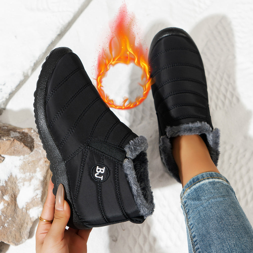 Damen Komfortable Winterboots mit kuscheligem Futter und rutschfester Sohle EB
