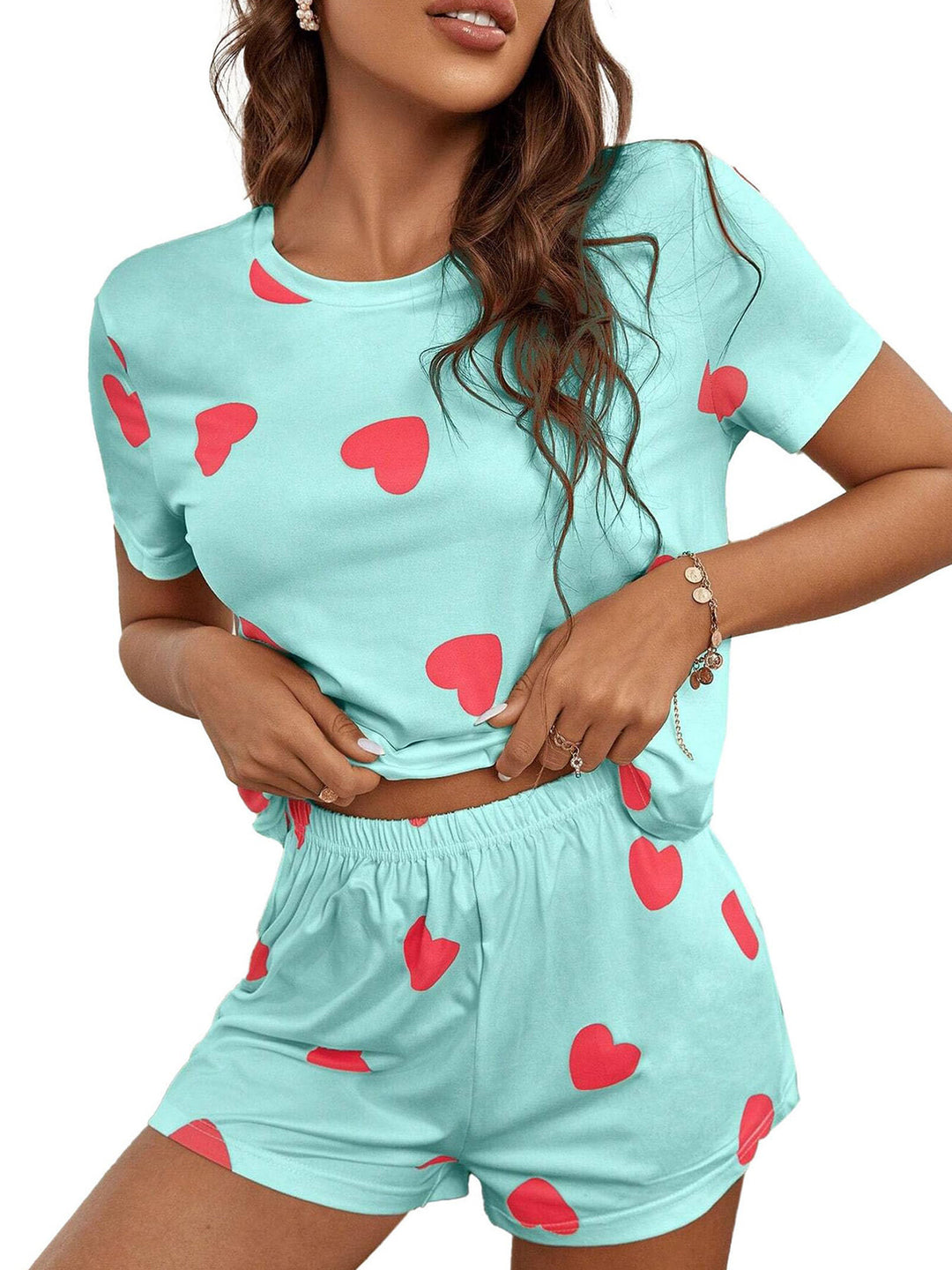 Damen Herzdruck Lounge-Set EB