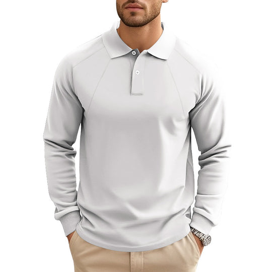 Herren Langarm-Polohemd mit charakteristischem Raglan-Schnitt EB