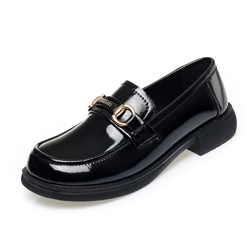 Damen Elegante Loafers mit modischem Kettendetail und bequemer Sohle EB