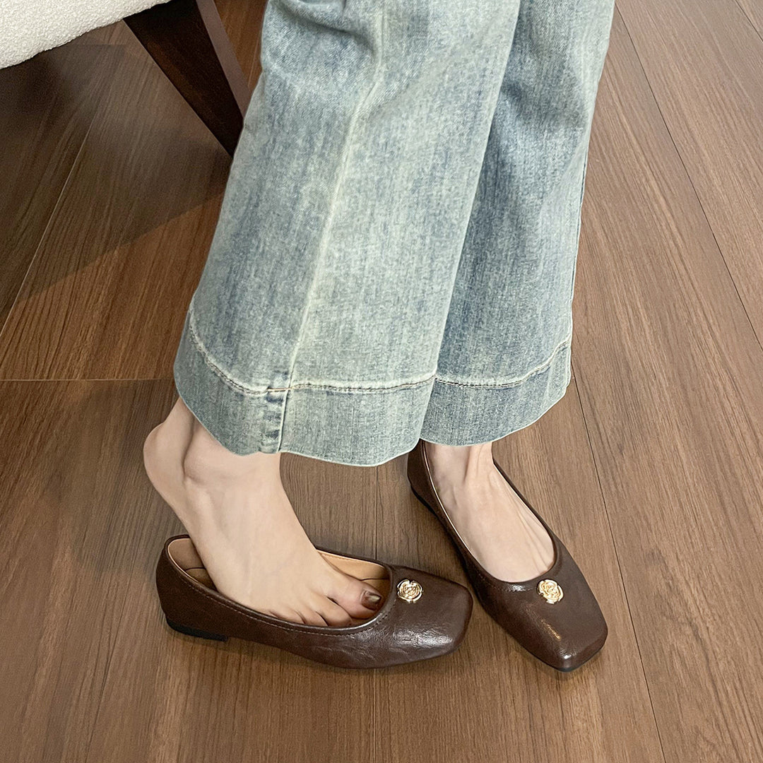 Damen Ballerinas mit dekorativem Schmuckdetail EB