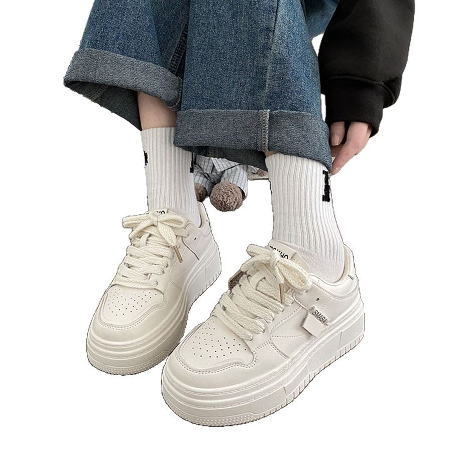 Damen Plattform-Sneaker mit modischem Design und bequemer Dämpfung EB