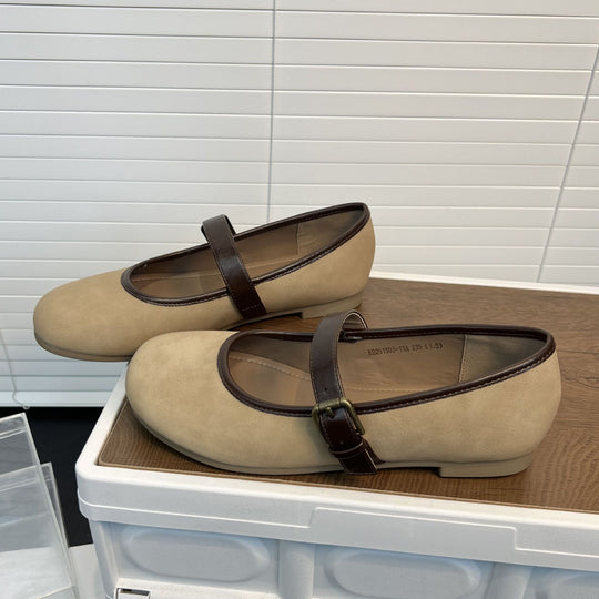 Damen Ballerinas mit modischem Riemen und ergonomischer Innensohle EB