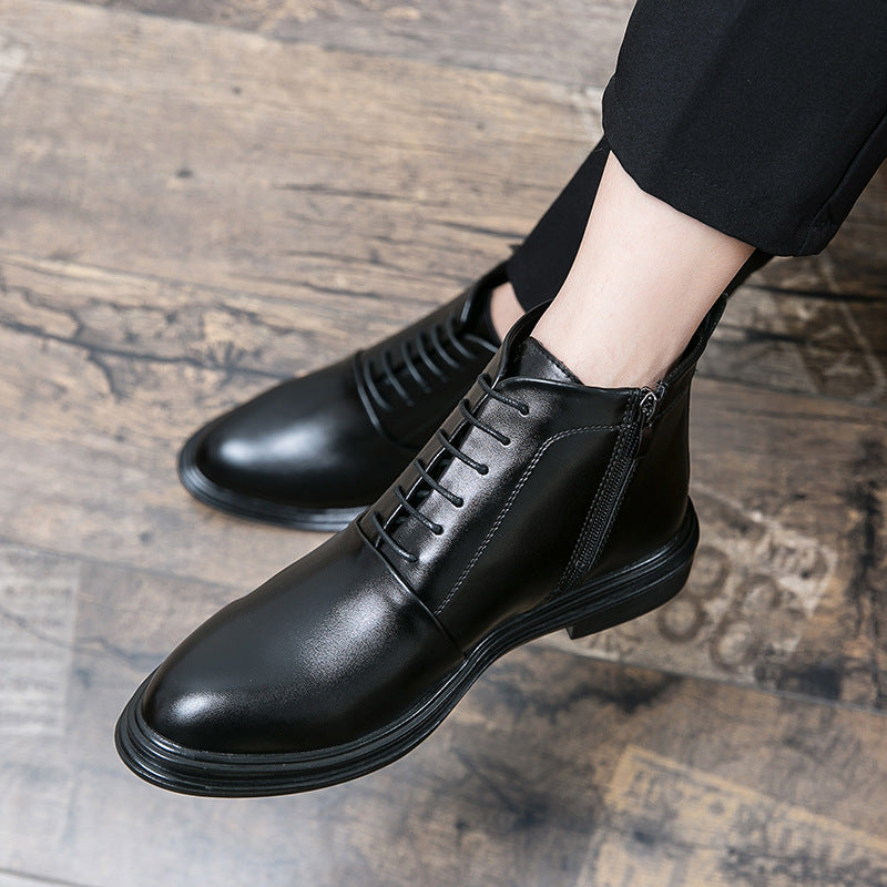Damen Elegante Schnürstiefel aus hochwertigem Leder EB