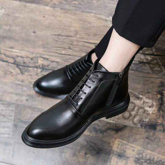 Damen Elegante Schnürstiefel aus hochwertigem Leder EB