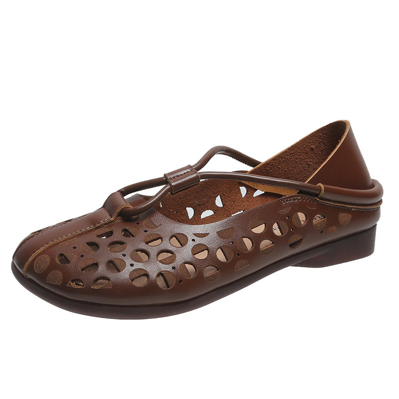 Damen Loafers mit atmungsaktivem Lochdesign und flexiblem Fußbett EB