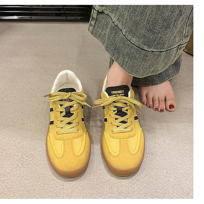 Damen Bequeme Freizeitschuhe mit robustem Obermaterial und modischer Schnürung EB