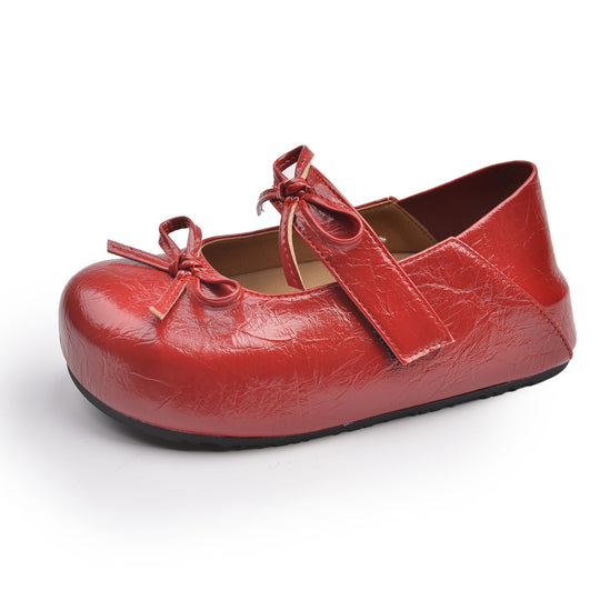 Damen Ballerinas mit elegantem Knotenverschluss und rutschfester Sohle EB