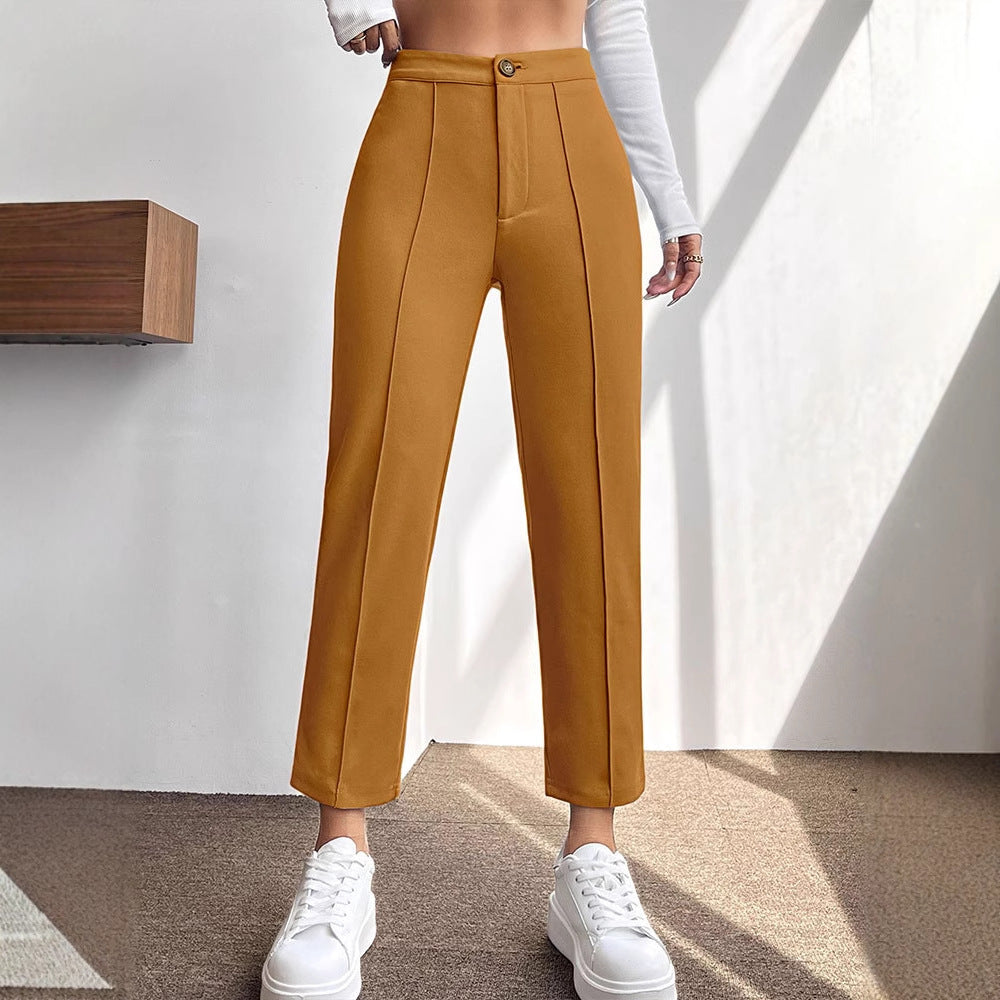 Damen elegante chino Hose mit taillierter Passform EB