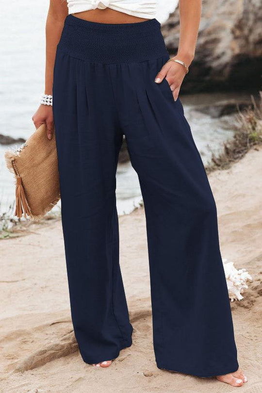 Damen weiter Sommerhose mit elastischem Bund EB