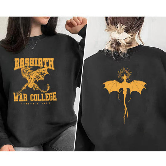 Damen Sweatshirt mit kreativem Drachenmotiv und einzigartigem College-Design EB