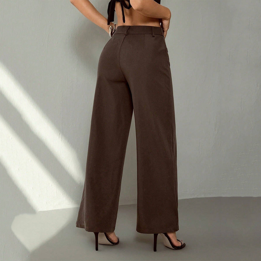 Damen Elegante weite Stoffhose EB