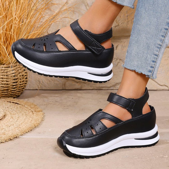 Damen Komfort-Sandalen mit verstellbarem Riemen und rutschfester Sohle EB