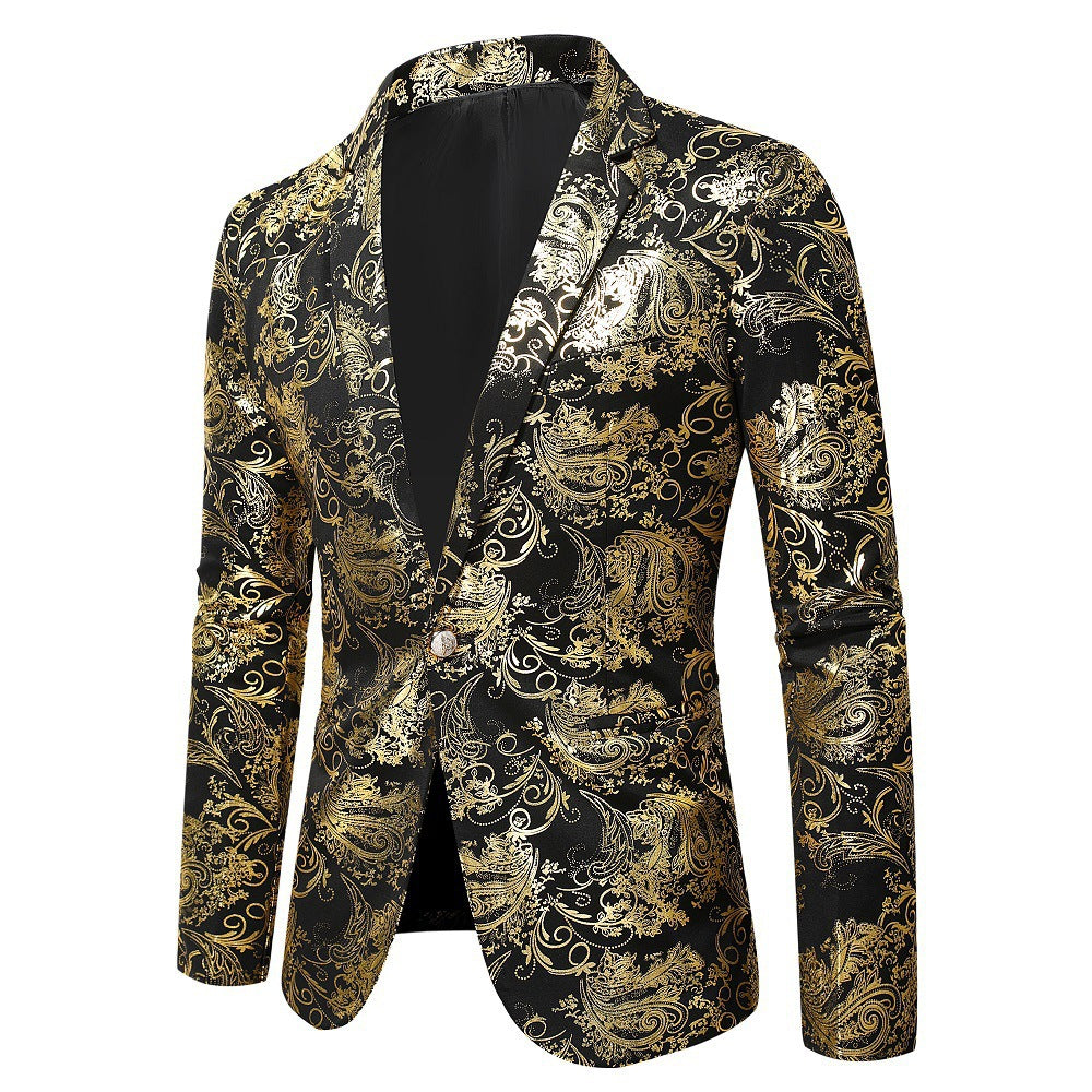 Herren eleganter Goldmuster Blazer EB