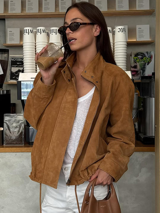 Damen modische Elegantejacke mit praktischen Taschen und bequemem Schnitt EB