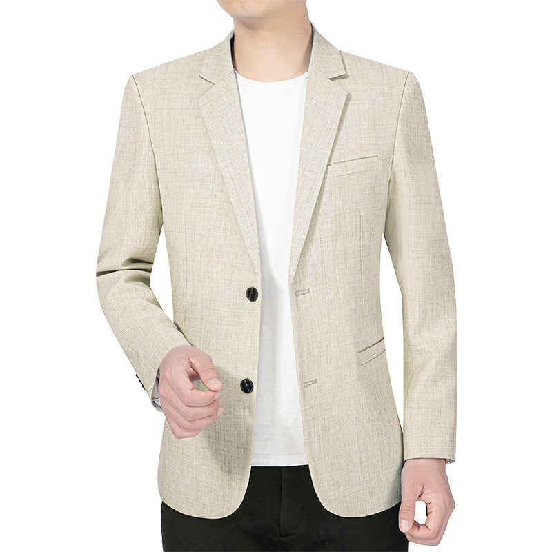 Herren Leichtes Slim-Fit Sakko aus Leinenmischgewebe mit Halbfütterung EB