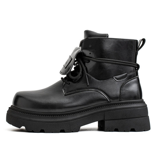 Damen Robuste und stylische Schnürstiefel mit modischem Design EB