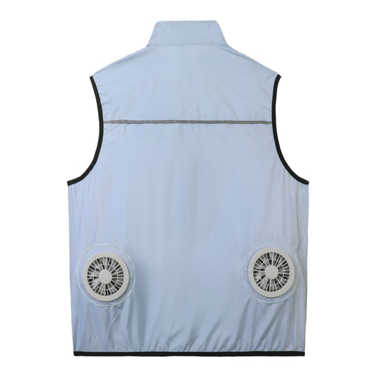 Unisex nan ultraleichte winddichte Laufweste mit Stehkragen und reflektierenden Paspeln EB