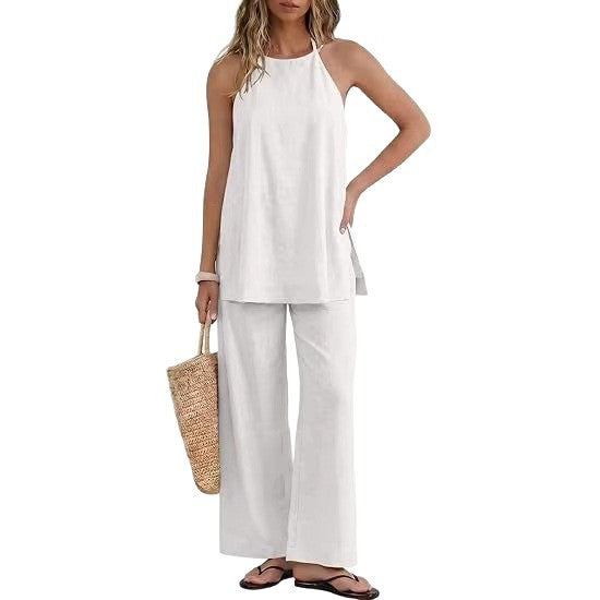 Damen Leichte und luftige Sommerhose mit Tanktop EB