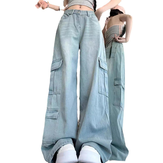 Damen Cargohose mit weitem Bein und praktischen Taschen EB