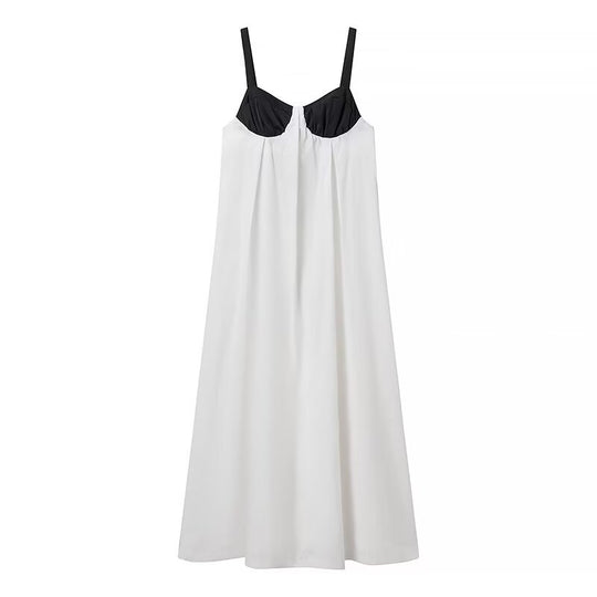 Damen Maxikleid mit geformtem Oberteil und schwingendem Rock EB