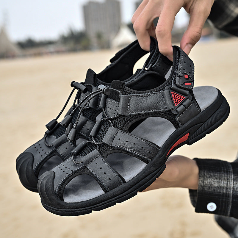 Damen Sandalen mit atmungsaktiven Netz-Elementen und rutschfester Sohle EB