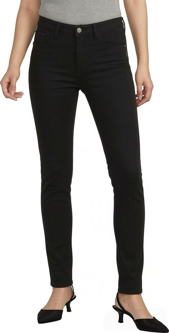 Damen nan hochgeschnittene Skinny-Jeans mit figurformendem Stretch und knöchellanger Passform EB