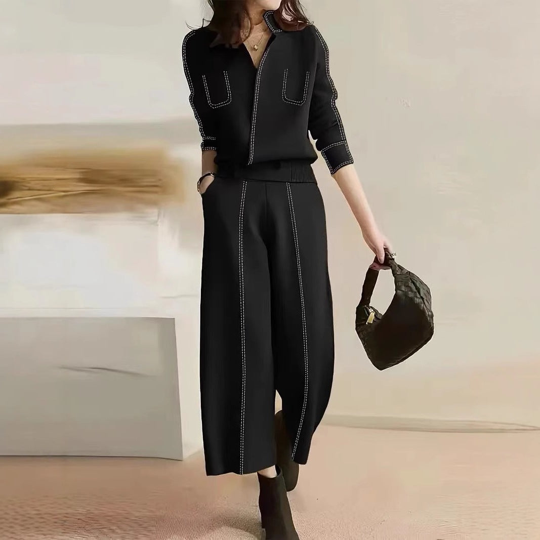 Damen elegante Culotte mit dekorativen Steppnähten EB