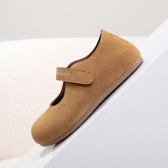 Damen Komfortable Ballerinas mit verstellbarem Riemen EB