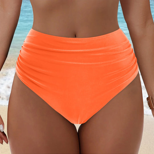 Damen Hochgeschnittenes Bikini-Höschen mit Rüschendetails EB