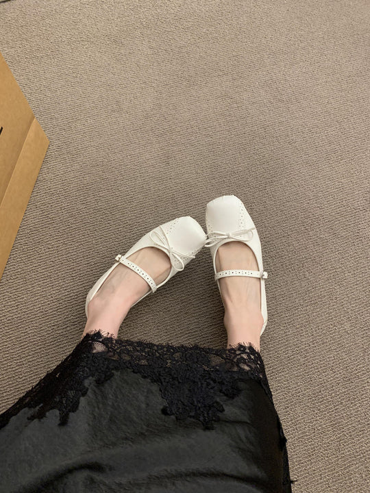 Damen Ballerinas mit zierlicher Schleife und komfortablem Fußbett EB