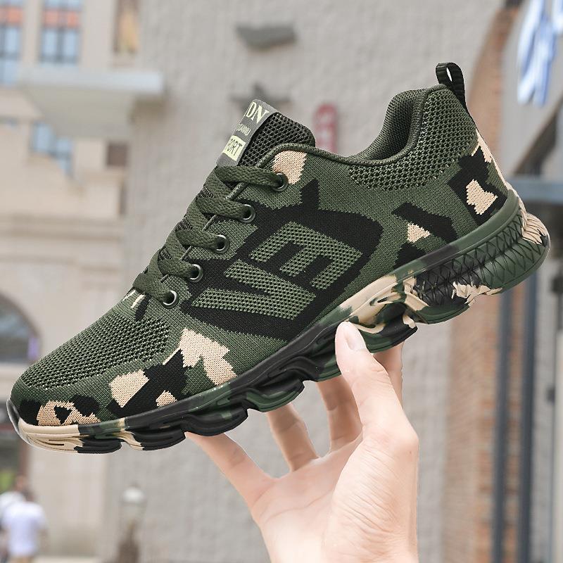 Damen Sportliche Freizeitsneaker mit Camouflage-Design und atmungsaktiver Obermaterialstruktur EB