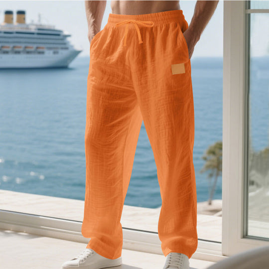 Herren Bequeme und luftige Sommerhose aus leichtem Leinenmaterial EB