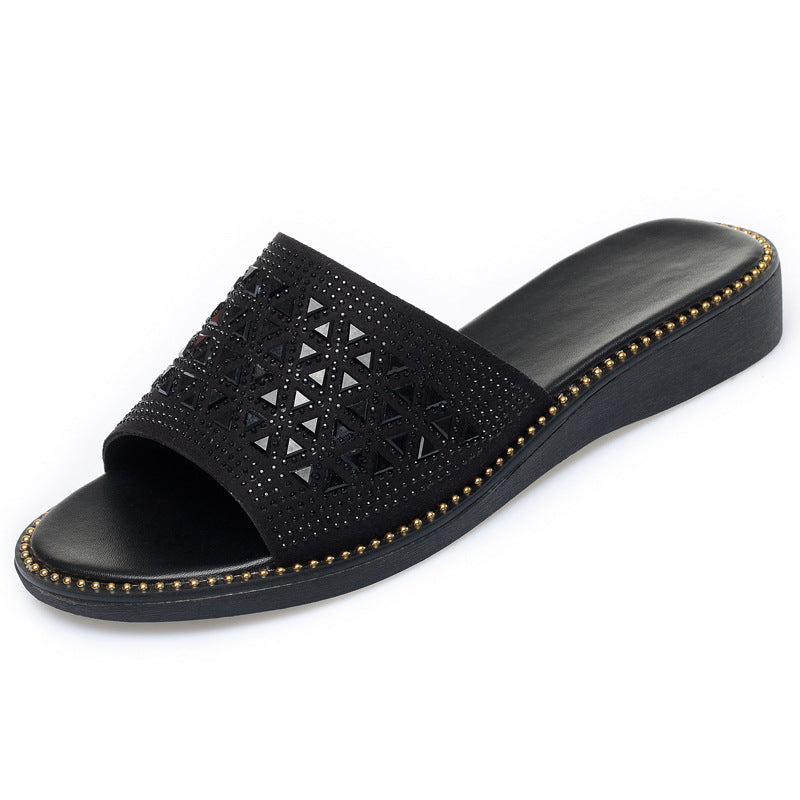 Damen Glitzernde Riemchen-Sandaletten mit bequemem Fußbett und eleganten Schmuckdetails EB