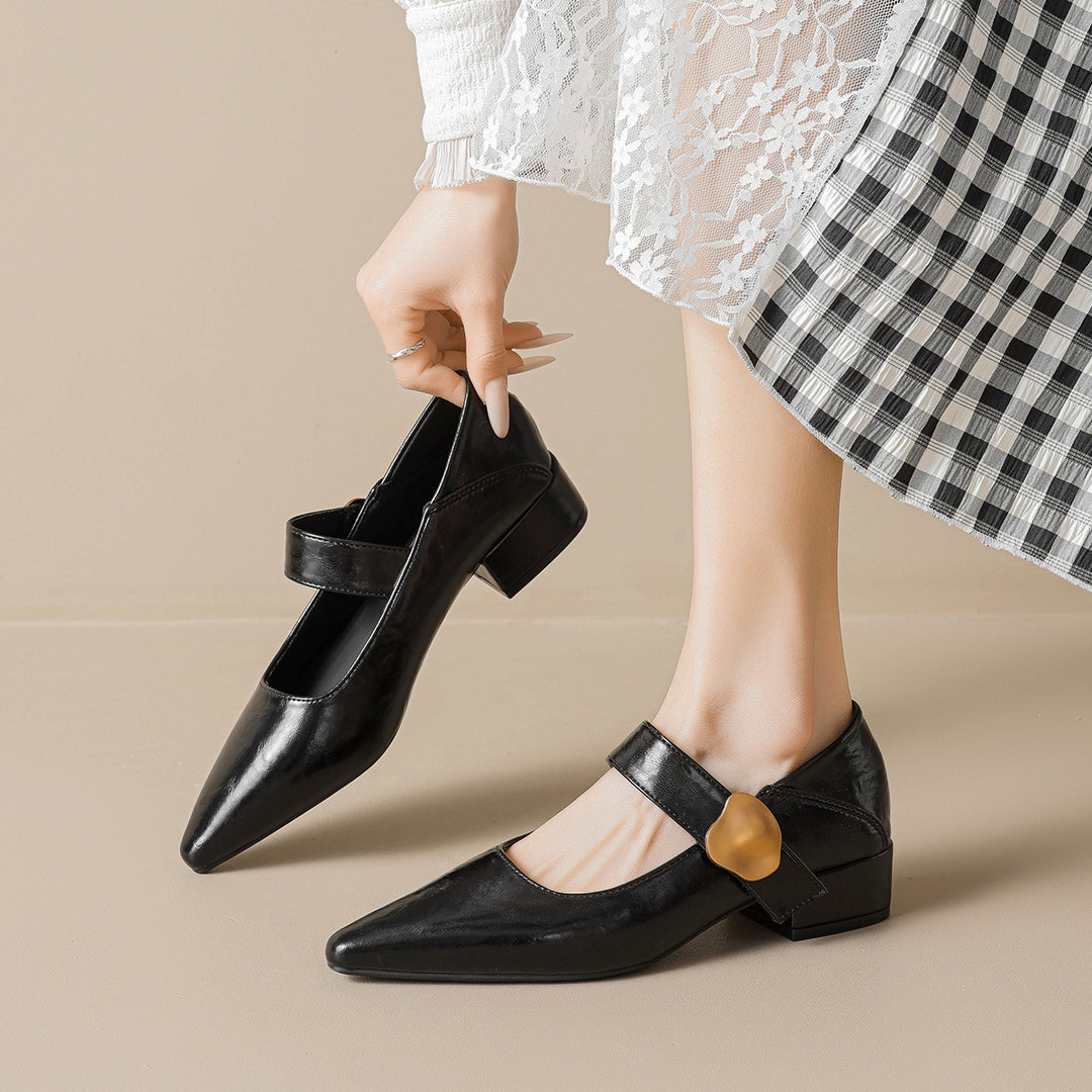 Damen elegante Slingback-Ballerinas mit angesagtem Riemen und modischem Akzent EB