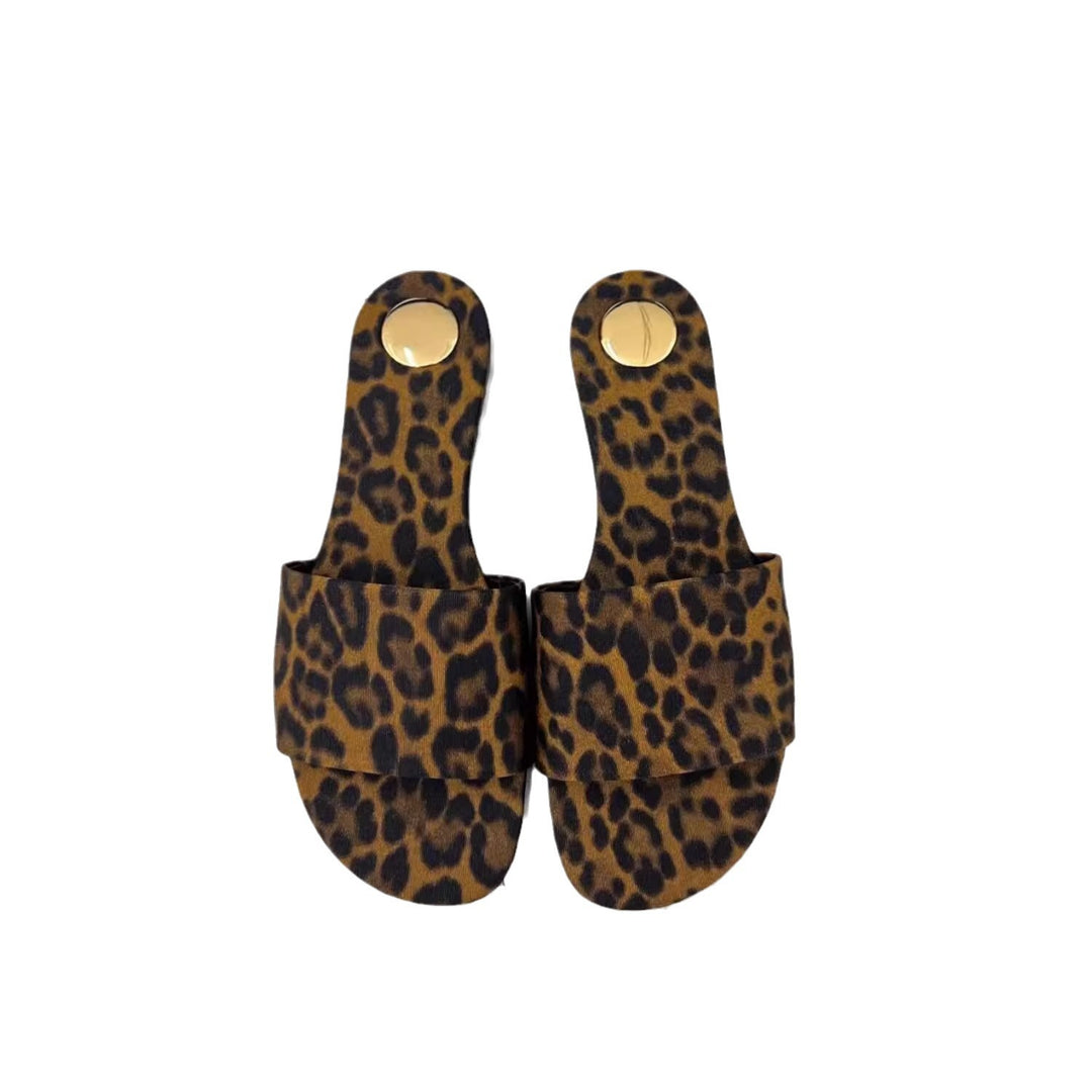 Damen Zehentrenner-Sandalen mit animalischem Print und elegantem Riemendesign EB