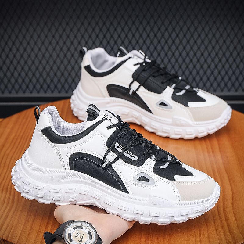 Damen Sportliche Chunky Sneakers mit atmungsaktiver Materialkombination EB