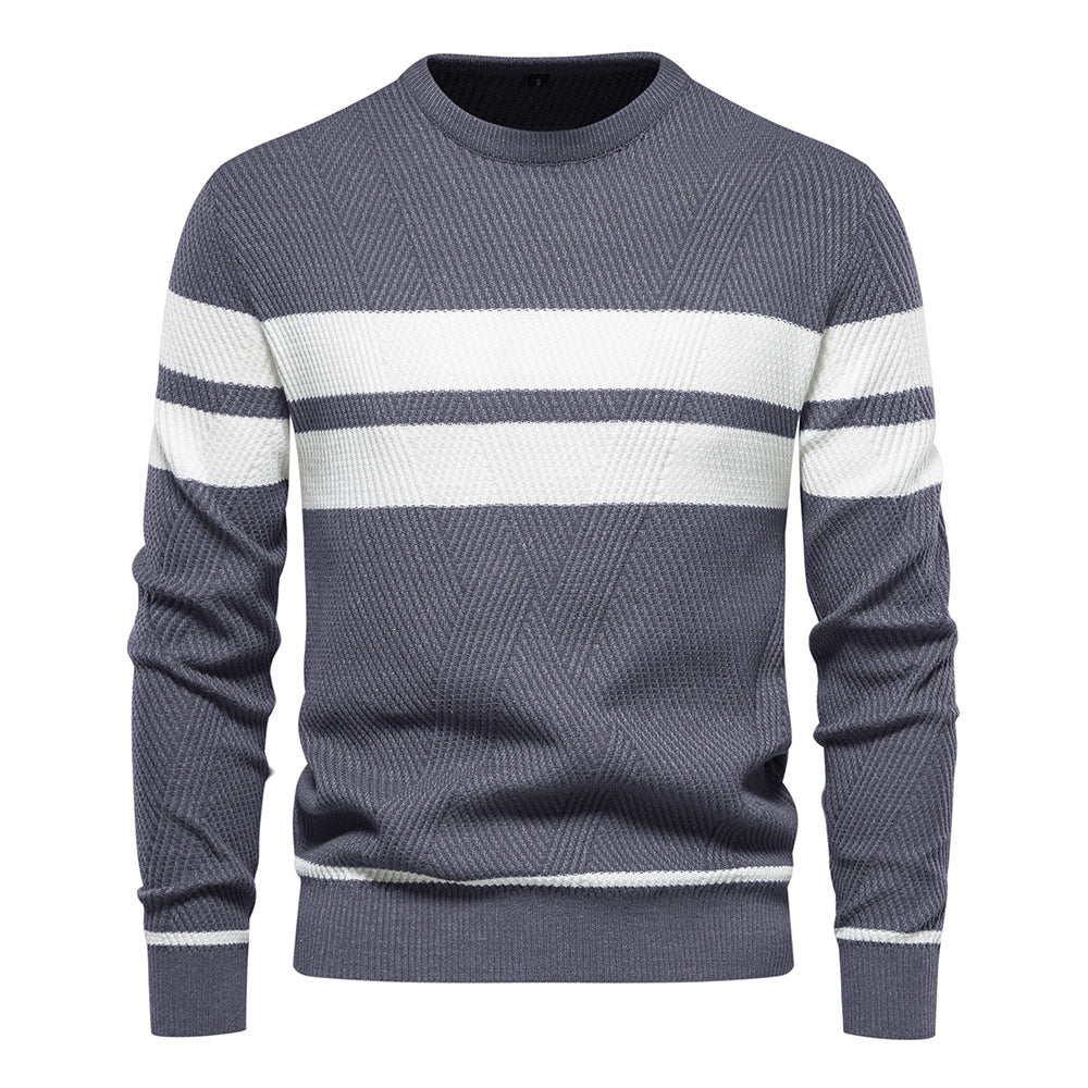 Herren strukturiertes Sweatshirt mit modernen Streifen EB