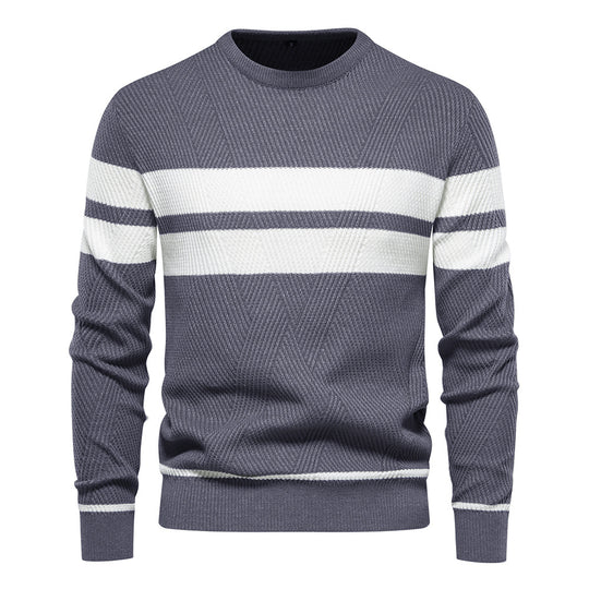 Herren strukturiertes Sweatshirt mit modernen Streifen EB