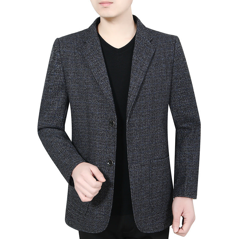 Herren Glencheck-Sakko Slim Fit aus Wollmischung mit dezentem Overcheck EB