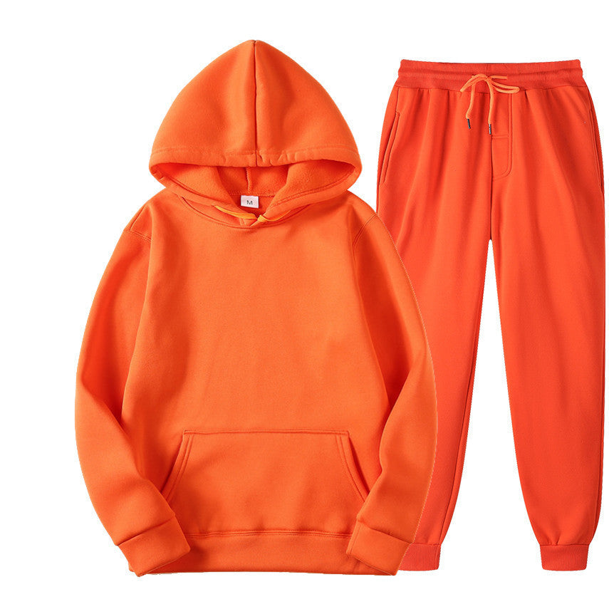 Unisex nan gemütliches Hoodie-Jogginganzug-Set mit Kängurutasche, elastischem Tunnelzugbund und gerippten Bündchen EB